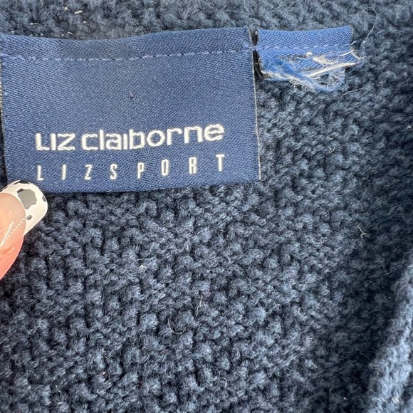 Liz Claiborne LizSport Vintage Christmas Sweater Vest Cardigan size‎ Small - Picture 2 of 4